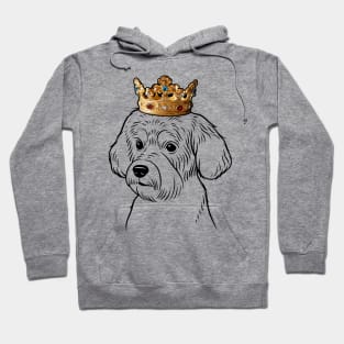 Schnoodle Dog King Queen Wearing Crown Hoodie